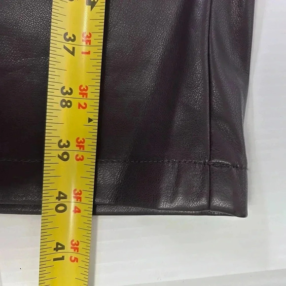 🤎”Calvin Klein” NWT Coffee Bean Faux Leather Pants Size 14 🤎 - Picture 12 of 14